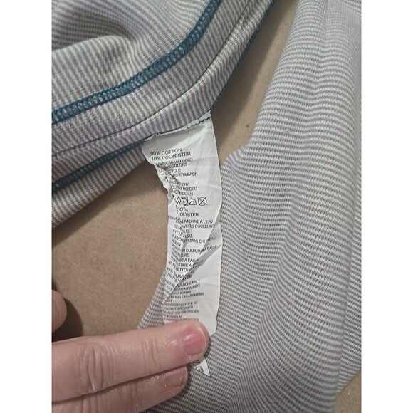 Quarter Zip Pullover Men's Casual Long Sleeve Top Gray Blue‎ Large - Picture 11 of 13